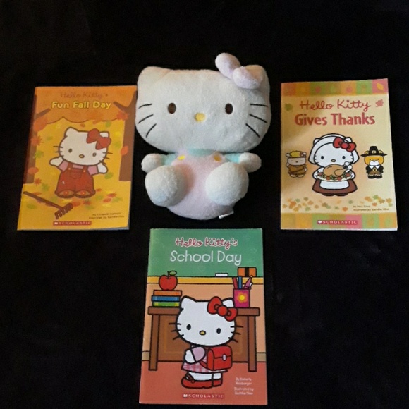 Hello Kitty Other - Set of 3 Hello Kitty books w matching stuffed toy